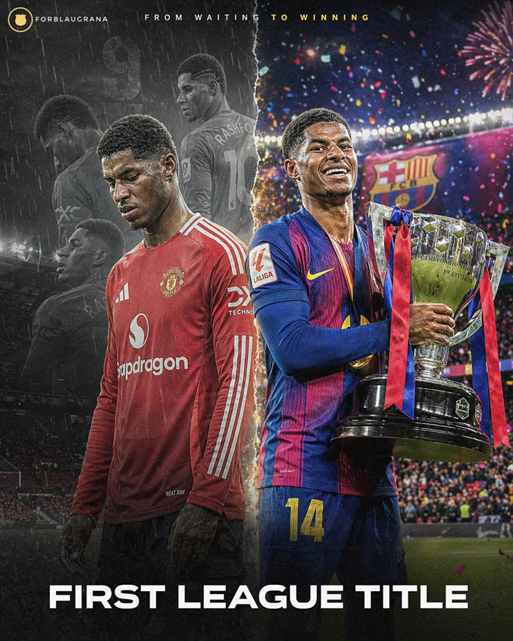 Rashford đăng quang La Liga, nhưng chưa từng vô địch Ngoại hạng Anh