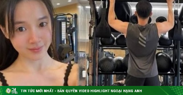 Midu khoe nhan sắc ít son phấn khi tập luyện cùng chồng