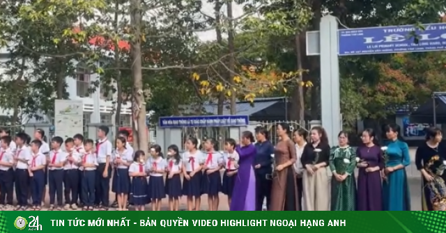 Xúc động hình ảnh hàng trăm học sinh tiễn biệt thầy giáo qua đời vì bạo bệnh