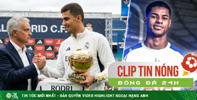 Real "tặng" HLV Mourinho Quả bóng vàng Rodri, Tottenham tranh Rashford với Barca (Clip tin nóng)
