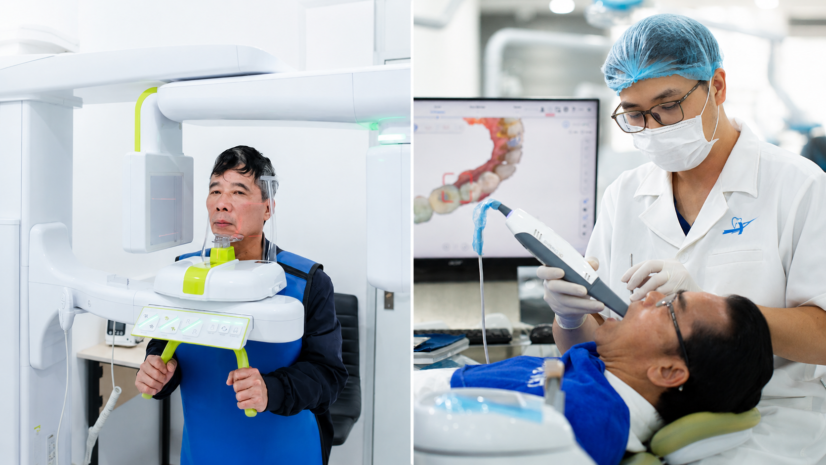 Máy CT Conebeam và Scan kỹ thuật số giúp chẩn đoán chính xác cấu trúc xương hàm và tình trạng răng miệng.