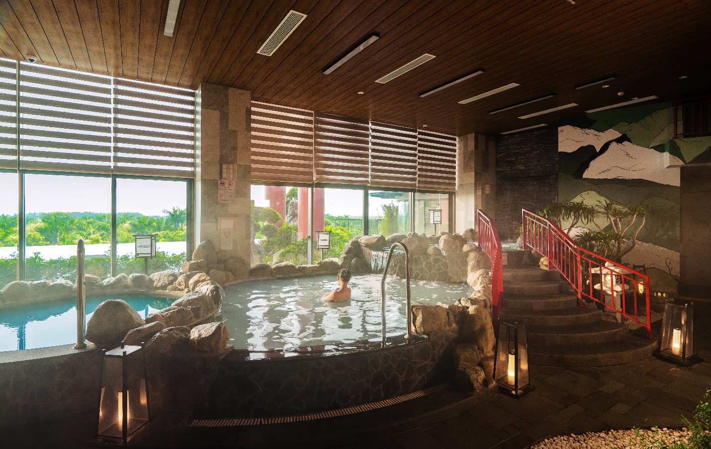 Ảnh thực tế bể tắm khoáng được Ecopark phát triển tại Ecopark Hưng Yên