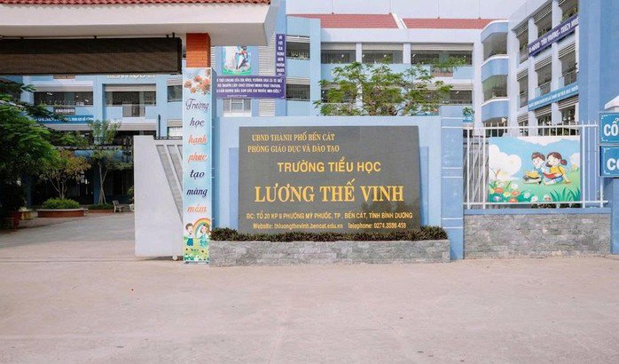 Trường Tiểu học Lương Thế Vinh nơi xảy ra vụ việc giáo viên phạt học sinh tự chích kim tiêm vào tay.