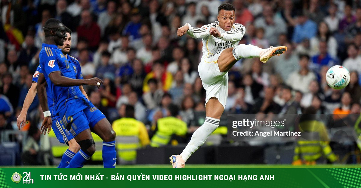 Video bóng đá Real Madrid - Oviedo: Sụp đổ sau 44 phút, dấu ấn Mbappe - Bellingham (La Liga)