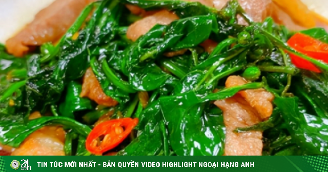 Loại rau ít người biết ăn, non mềm, cay nhẹ, xào với thịt ba chỉ thành món ngon thơm phức, hấp dẫn