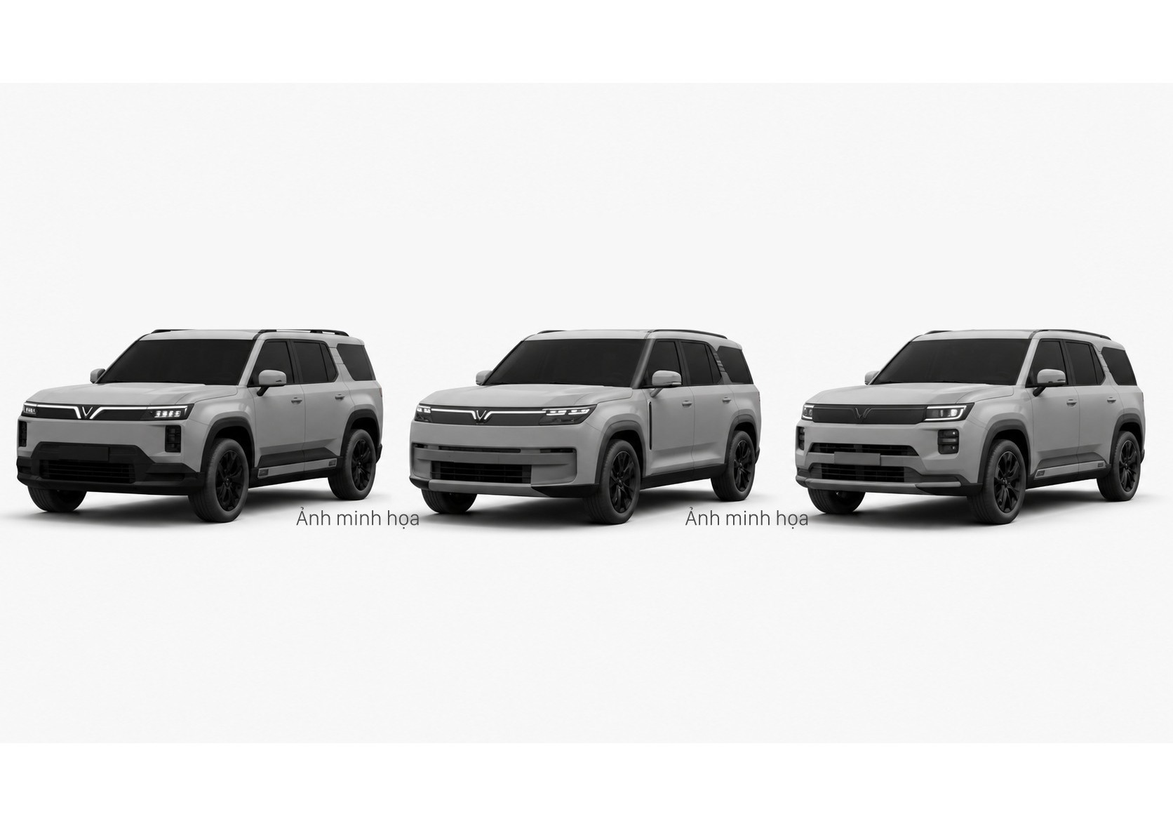 Đây là ba&nbsp;mẫu xe SUV hoàn toàn mới từ VinFast.&nbsp;