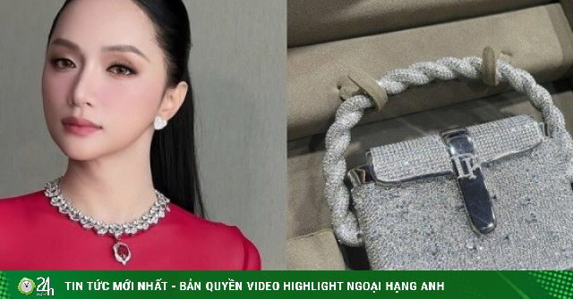 Hương Giang xách túi đính gần 9.000 viên kim cương tại MGI All Stars