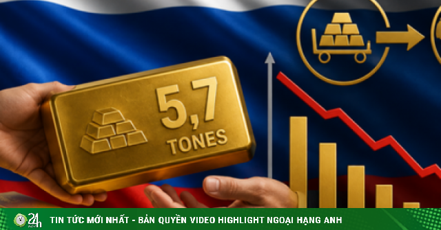 Dự trữ vàng của Nga giảm mạnh nhất kể từ 2002