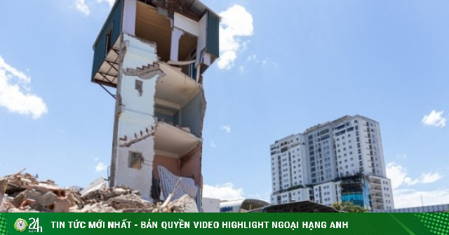 'Nhà một cột' chênh vênh giữa đại công trường Vành đai 2,5 Hà Nội bị phá bỏ