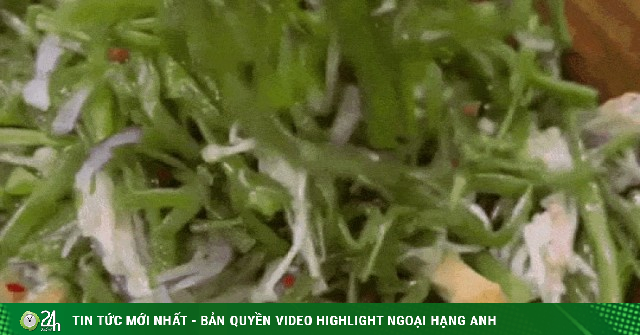 Rau muống trộn chua ngọt giải nhiệt ngày nắng nóng