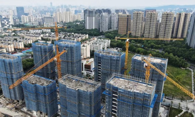 Một dự án chung cư tại Hàng Châu (Trung Quốc) tháng 5/2024. Ảnh: VCG