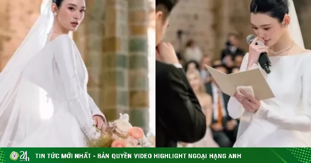 Bí mật phía sau bộ váy cưới sang trọng, thanh tao của “cô dâu Dior” Hề Mộng Dao