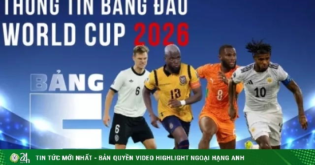 Thông tin bảng E FIFA World Cup 2026: 'Cỗ xe tăng Đức' và những kẻ thách thức