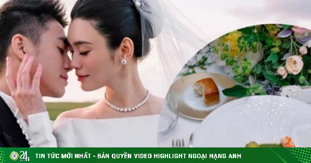 Hề Mộng Dao đãi tiệc cưới với gan vịt Pháp, tôm hùm Na Uy