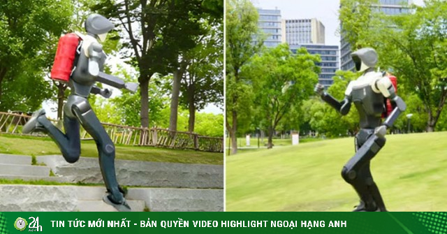 Video: Robot cõng bình chữa cháy, chạy như bay vượt địa mọi hình gây sốt