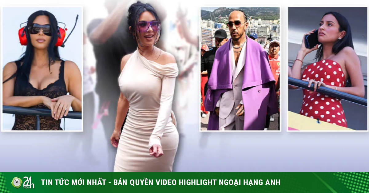 Nàng Kim "siêu vòng 3" làm lu mờ các mỹ nhân F1, Hamilton "nở mày nở mặt"