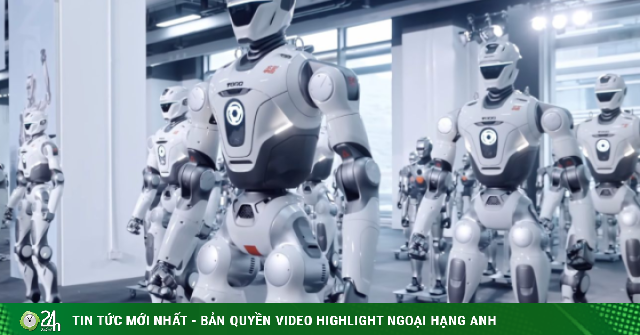Kinh ngạc tốc độ xuất xưởng robot hình người của một nhà máy Trung Quốc