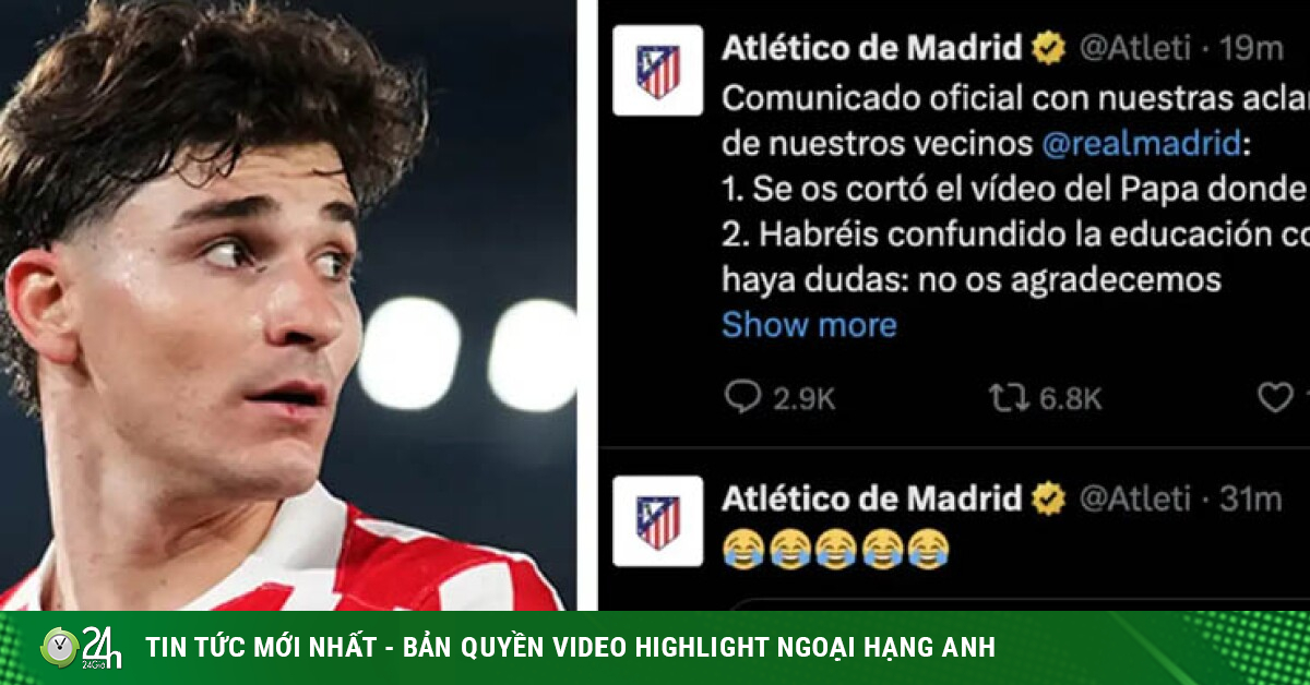 Atletico chế giễu Real Madrid vụ vồ hụt Alvarez: "Các bạn còn hài hước hơn Barca"