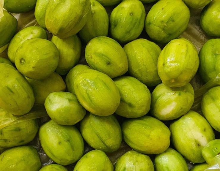 Cóc đã được gọt sạch.