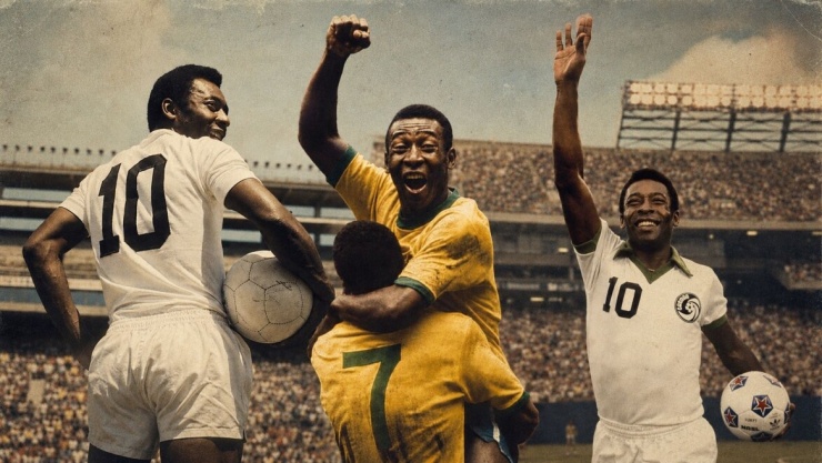 Hình ảnh Pelé khoác áo số 10 góp phần biến số áo này thành biểu tượng bất tử trong lịch sử bóng đá.