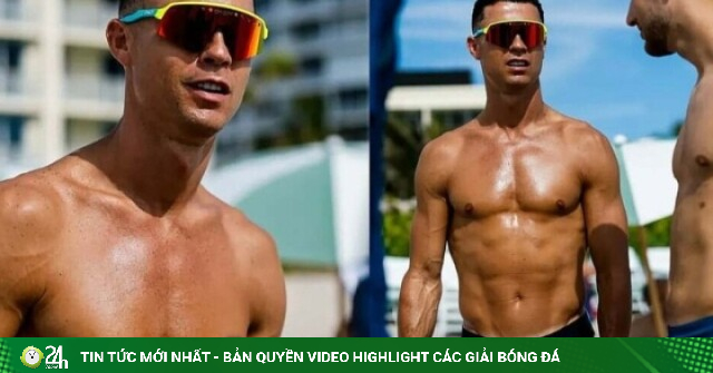 Ronaldo khoe thân hình săn chắc trên bãi biển ở Florida