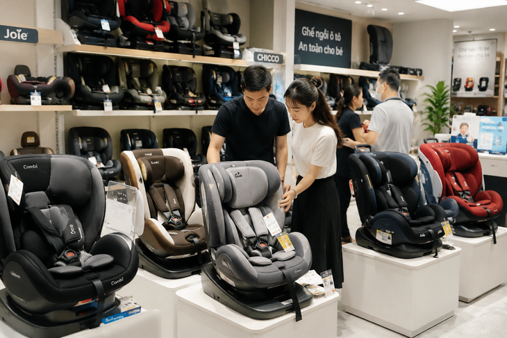 Các mẫu ghế an toàn cho trẻ em trên ô tô có nhiều kiểu dáng, tính năng và mức giá khác nhau.