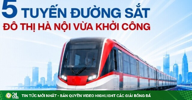 Chi tiết lộ trình 5 tuyến đường sắt đô thị Hà Nội vừa khởi công