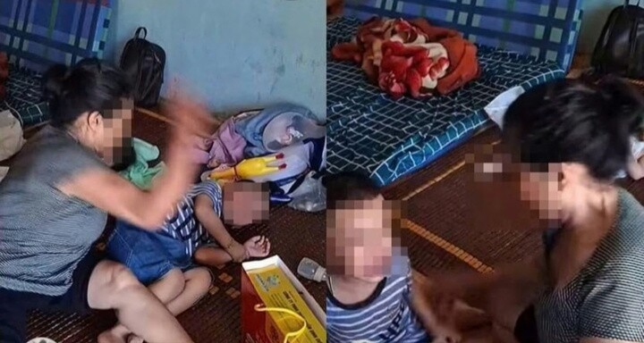 Bà nội bạo hành cháu được mẹ ruột cháu đăng lên mạng xã hội (ảnh cắt clip)