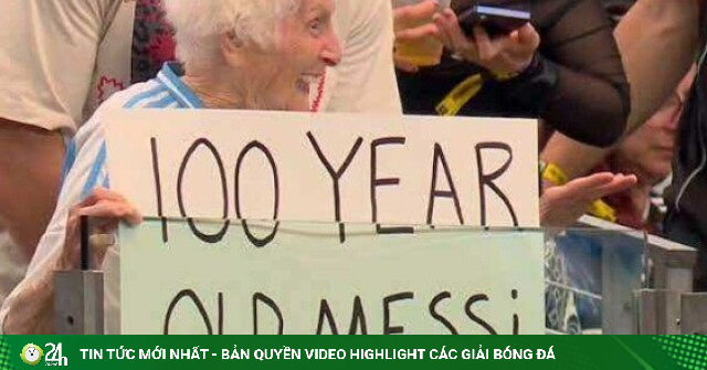 Cụ bà 100 tuổi gây chú ý khi đến sân cổ vũ Messi