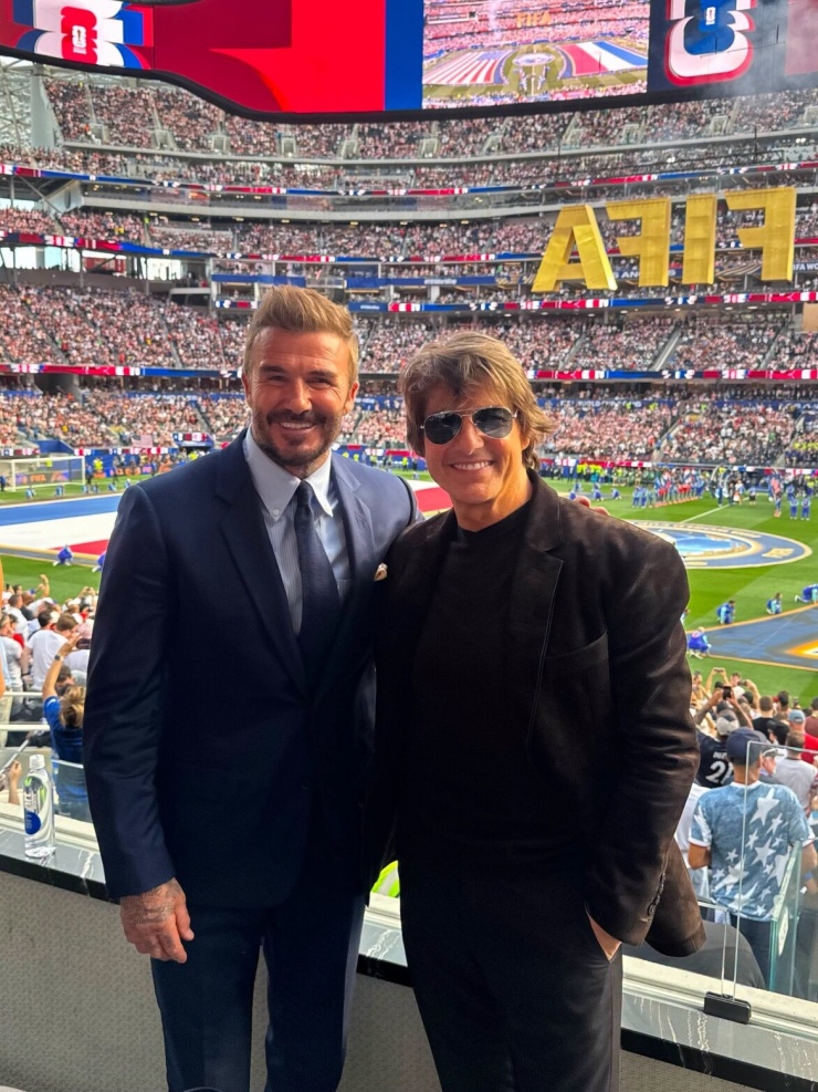 David Beckham và Tom Cruise cùng tận hưởng bầu không khí sôi động của World Cup 2026.