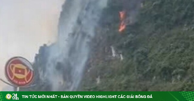 Sét đánh núi Cao San, gần 3.500 m² rừng phòng hộ ở Ninh Bình bị thiêu rụi