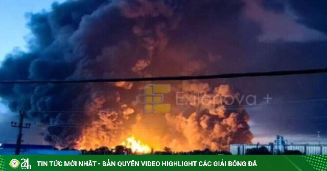 Ukraine tấn công nhà máy lọc dầu lớn của Nga ở Slavyansk-on-Kuban bốc cháy dữ dội