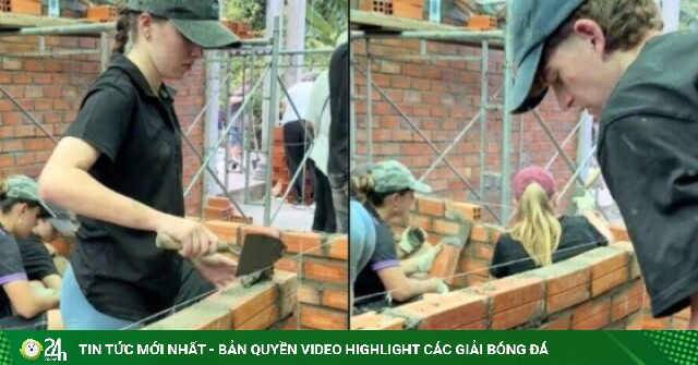 Xem du khách Tây làm phụ hồ, thợ xây ở miền Tây, dân mạng khen quá chuyên nghiệp