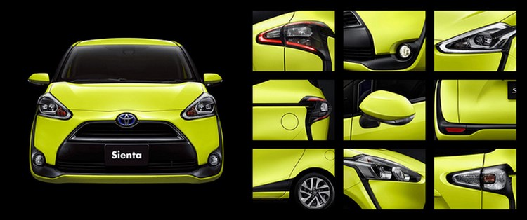 Toyota Sienta trang bị lưới tản nhiệt lớn.