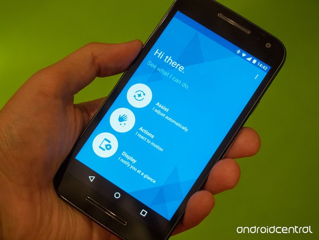 Kho ứng dụng tiện ích của Moto G 2015. Trong đó Moto Assist có thể hỗ trợ điều chỉnh các cài đặt một cách tự động.