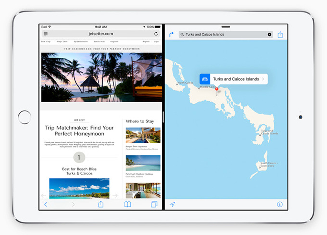 Tuy là một phần của iOS 9, nhưng multitasking chỉ dành riêng cho iPad và chưa có trên iPhone, bởi thiết bị này có màn hình lớn, dễ hiển thị song song nhiều cửa sổ ứng dụng