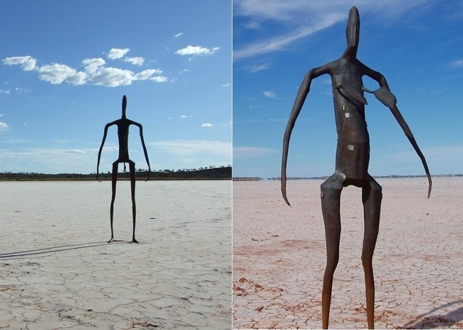 Các tác phẩm điêu khắc của nghệ sĩ Antony Gormley trên hồ Ballard, Menzies, Tây Australia khiến du khách tưởng như đang ở trên sao Hỏa. Có tất cả 51 tác phẩm là hình người bằng thép được sắp đặt trên diện tích hơn 10 cây số vuông.