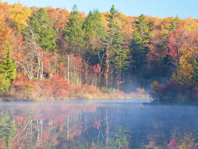 Núi Pocono ở bang Pennsylvania là điểm lý tưởng để tránh không gian ngột ngạt ở thành phố. Du khách không mất nhiều thời gian tới đây từ New York và Philadelphia.