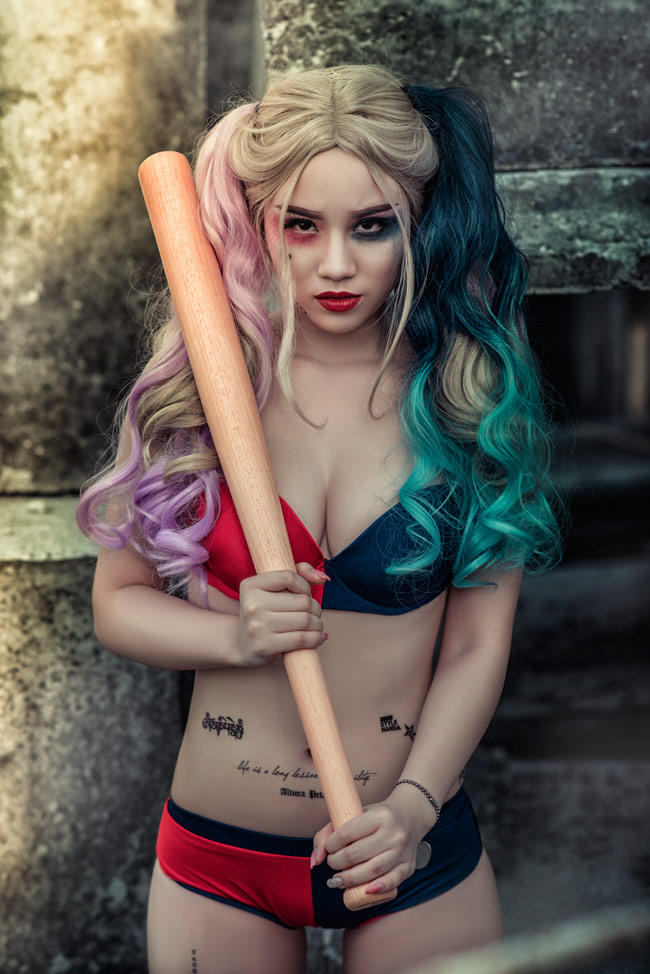 Linh Miu gọi đây là &#34;ác nữ&nbsp;Harley Quinn phiên bản hai mảnh&#34;.&nbsp;