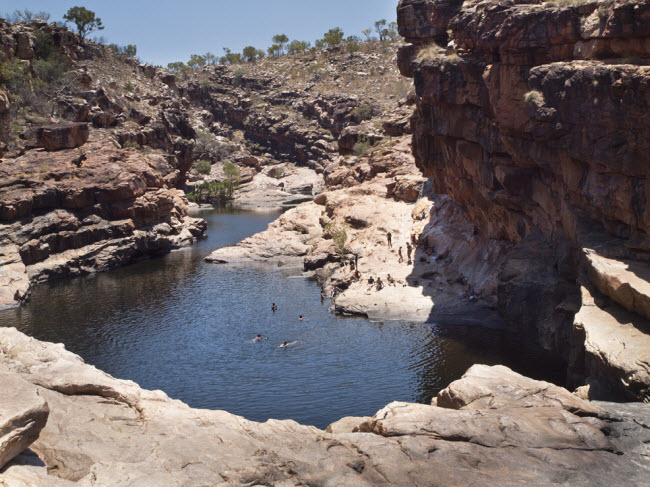 Hồ Bell Gorge nằm cạnh con đường Sông Gibb ở Kimberley, Australia, là địa điểm bơi lặn lý tưởng dành cho du khách.