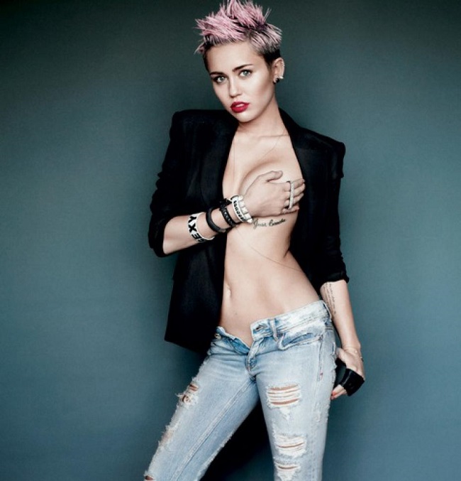 Nói đến &#34;thả rông&#34; thì không thể không nhắc tới nữ ca sĩ nổi loạn&nbsp;Miley Cyrus. Cô cũng là một trong số những mỹ nhân có thân hình lý tưởng ở&nbsp;Hollywood với chiều cao 1m65, nặng 48 kg và số đo 3 vòng&nbsp;87-61-84 &#40;cm&#41;.&nbsp;