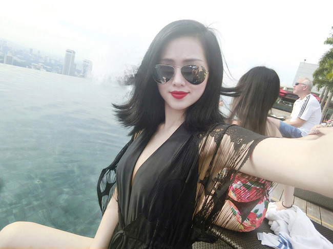 Gương mặt đẹp không tì vết của hot girl Hà thành.&nbsp;