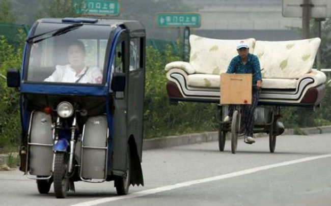 Thời này là phải dùng xích lô &#34;sang chảnh&#34; này nè.