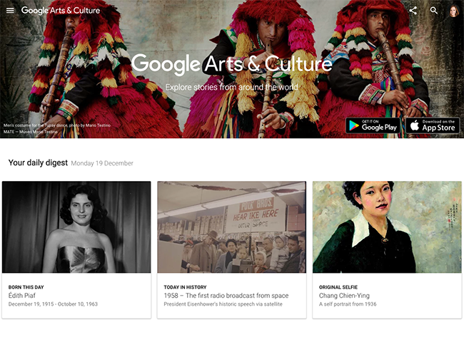 Google Arts &amp; Culture là nơi tổng hợp những bức ảnh nghệ thuật chất lượng cao.