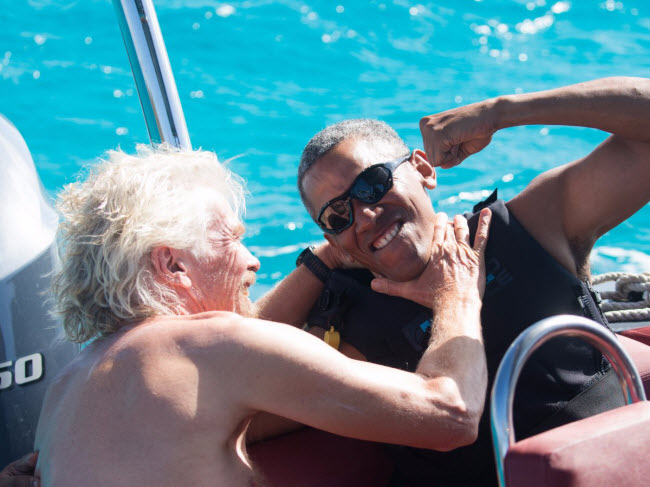 Theo hãng tin AP, ông Obama tới nghỉ dưỡng tại đảo Necker theo lời mời của tỷ phú Richard Branson.