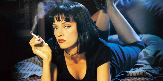 Cảnh hút thuốc lá của &nbsp;Uma Thurman trong “Pulp fiction”. Thực tế, không một nhà sản xuất nào lại cho diễn viên đóng đi đóng lại cảnh hút thuốc vì rất có hại cho sức khỏe. Đạo cụ mà các diễn viên dùng thực chất là một loại thuốc lá thảo dược.