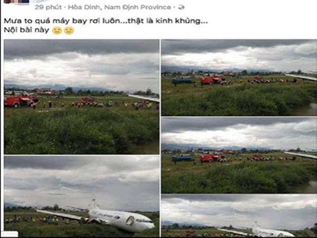 Lộ diện người tung tin thất thiệt máy bay rơi ở Nội Bài
