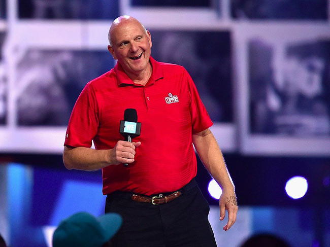 2. Steve Ballmer &#40;Mỹ&#41; là cựu CEO của Microsoft, Ballmer trở thành ông chủ của đội bóng rổ Los Angeles Clippers thuộc Hiệp hội Bóng rổ Quốc gia NBA. Giá trị tài sản ròng của ông là khoảng 31,9 tỷ USD.