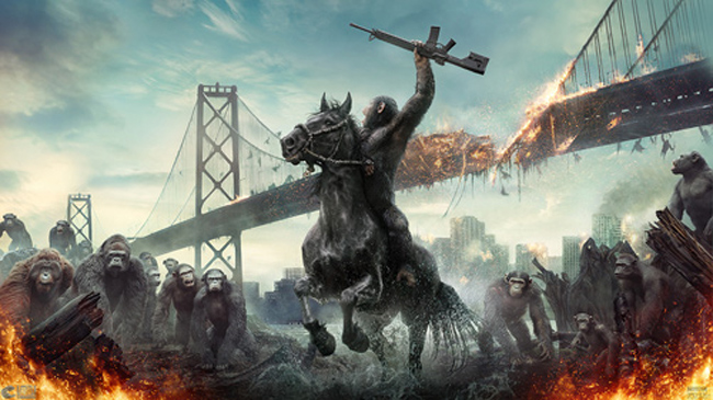 “Dawn of the Planet of the Apes” cũng được sử dụng kỹ xảo cho các cảnh cháy trong phim