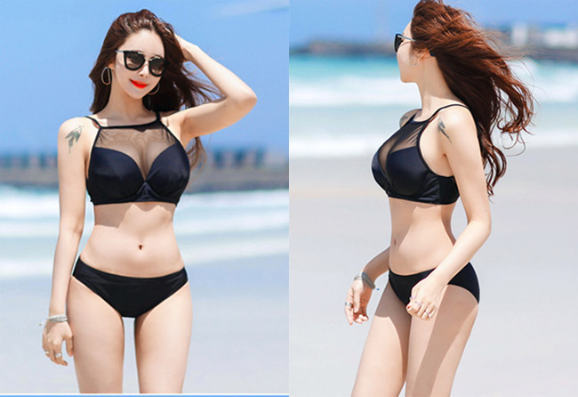 Cơ thể hoàn mỹ của Cho Min Yeong giúp cô mặc đẹp đủ kiểu bikini &#34;hiểm hóc&#34;.